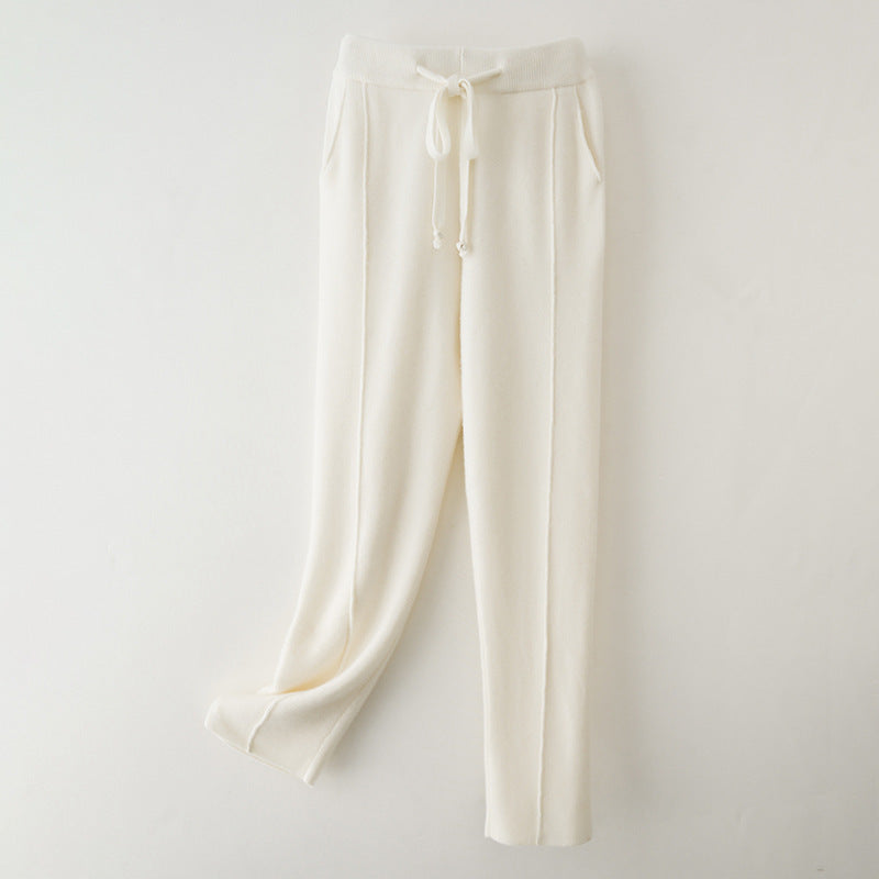 PANTALON SAROUEL EN LAINE PURE